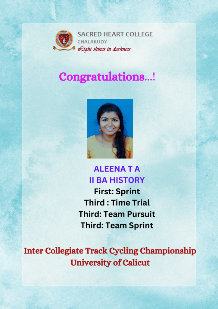 ICT Cycling Championship 2022- Aleena T A Secured many Laurels in Championship